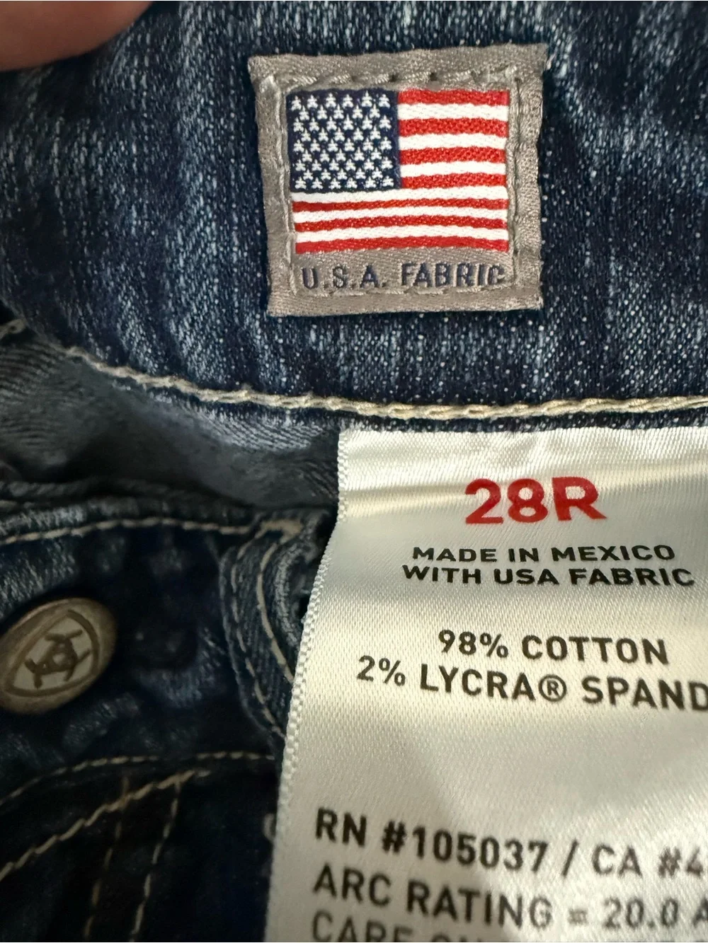 Ariat FR Mid Rise Boot Cut Jeans Womens 28R CAT 2 Flame Resistant USA Fabric